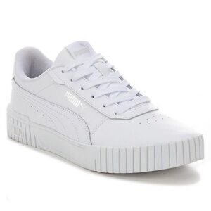 Puma Carina White Leather Sneakers